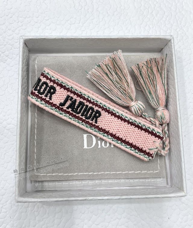 Dior飾品 迪奧經典熱銷款編織伸縮流蘇手繩 手環  zgd1359